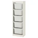 IKEA TROFAST ТРУФАСТ, комбінація для зберіган +контейнери, білий/білий, 46x30x145 см 992.284.76 фото thumb №1