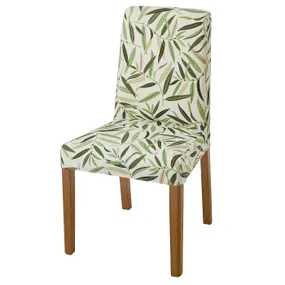 IKEA BERGMUND БЕРГМУНД, стул, имит. дуб / Фегельфорс разноцветный 493.880.85 фото