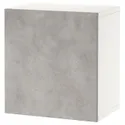 IKEA BESTÅ БЕСТО, настінна комбінація шаф, білий КАЛЛЬВІКЕН / світло-сірий під бетон, 60x42x64 см 894.398.27 фото thumb №1