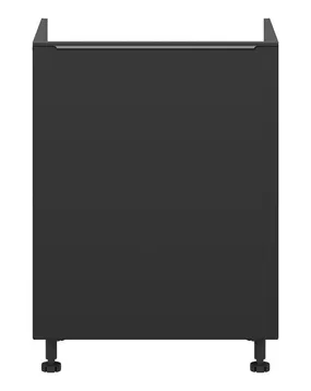 BRW Тумба для кухонної мийки Sole L6 60 см, права чорна матова, чорний/чорний матовий FM_DK_60/82_P-CA/CAM фото