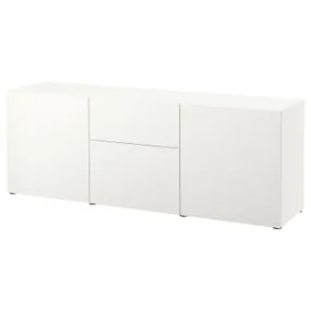 IKEA BESTÅ БЕСТО, модуль для зберігання із шухлядами, білий / ЛАППВІКЕН білий, 180x42x65 см 894.126.63 фото
