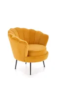 М'яке крісло HALMAR AMORINITO 2 гірчичний/золотий фото thumb №2