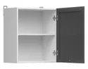 BRW Верхний шкаф для кухни Junona Line 50 см левый/правый графит, белый/графит G1D/50/57_LP-BI/GF фото thumb №3