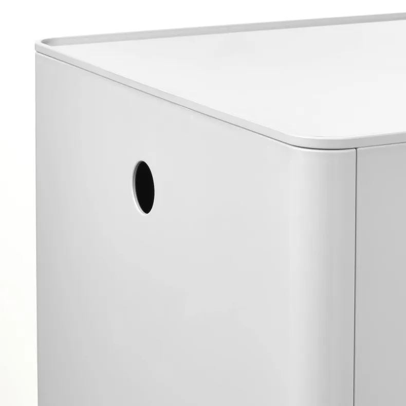 IKEA KUGGIS КУГГІС, коробка для зберігання з кришкою, білий, 32x32x32 см 005.268.75 фото №5