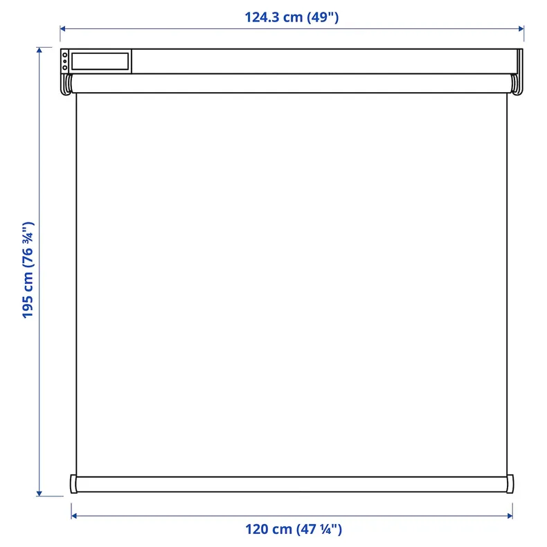 IKEA FYRTUR ФЮРТУР, світлобл рулонна штора+мережев блок, сірий, 120x195 см 694.992.52 фото №6