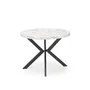 Кухонний стіл HALMAR PERONI 100-250x100 см білий мармур - чорний фото
