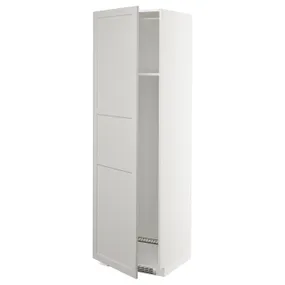 IKEA METOD МЕТОД, выс шкаф д / холод или мороз, с дверц, белый / светло-серый, 60x60x200 см 692.744.60 фото