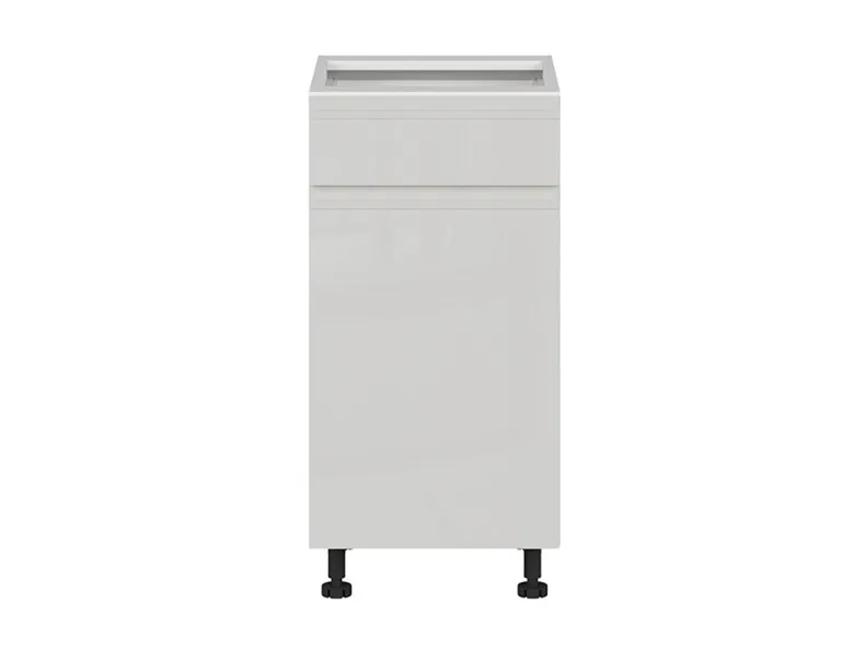 BRW Базовый шкаф Sole для кухни 40 см левый с ящиками светло-серый глянец, альпийский белый/светло-серый глянец FH_D1S_40/82_L/SMB-BAL/XRAL7047 фото №1