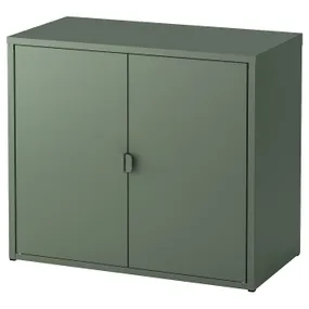 IKEA BROR БРУР, шкаф с 2 дверьми, серо-зеленый, 76x40x66 см 505.473.90 фото