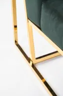 Мягкое кресло HALMAR PRIUS, бархатная обивка - темно-зеленый, каркас - золотой фото thumb №10
