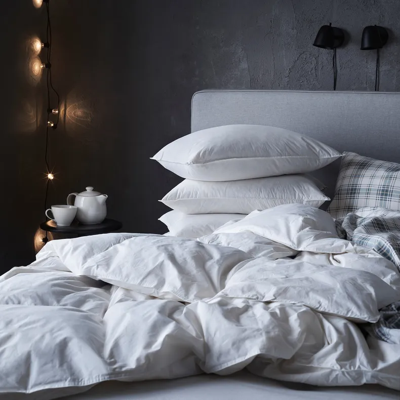 IKEA LUNDTRAV ЛУНДТРАВ, подушка, висока д / сну на боці / спині, 50x60 см 004.602.52 фото №4