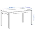 IKEA IDÅSEN ИДОСЕН, подстолье для столешницы, тёмно-серый, 139x69x72 см фото thumb №2