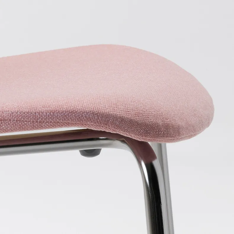 IKEA KARLPETTER КАРЛПЕТТЕР, стул, Окрашенный светло-розовый / серый хром 194.814.57 фото №4