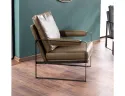 Крісло м'яке з металевим каркасом SIGNAL FOCUS Buffalo, екошкіра: оливковий фото thumb №2