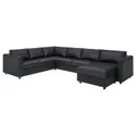 IKEA VIMLE ВІМЛЕ, кутовий диван, 5-місний, з шезлонгом/Гранн/Бомстад чорний 393.067.64 фото thumb №1