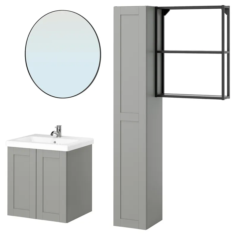IKEA ENHET ЭНХЕТ, ванная, антрацит / серый каркас, 64x43x65 см 095.474.87 фото №1