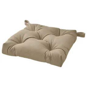 IKEA MALINDA МАЛІНДА, подушка на стілець, бежевий, 40/35x38x7 см 105.715.70 фото