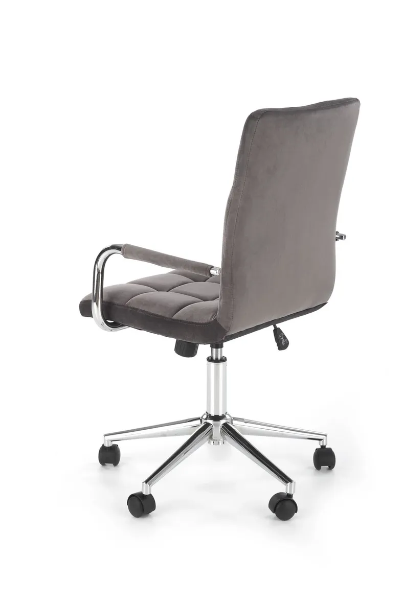 Крісло комп'ютерне офісне обертове HALMAR GONZO 4, сірий оксамит фото №3