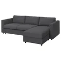 IKEA VIMLE ВІМЛЕ, 3-місний диван із кушеткою, ХАЛЛАРП сірий 295.370.72 фото thumb №2