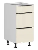 BRW Кухонна шафа Sole L6 40 см з висувними ящиками магнолія перлина, альпійський білий/магнолія перламутровий FM_D3S_40/82_2SMB/SMB-BAL/MAPE фото thumb №2