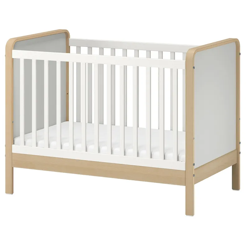 IKEA ÄLSKVÄRD ЕЛЬСКВЕРД, ліжко для немовлят, береза/білий, 60x120 см 503.148.09 фото №1