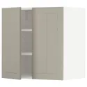 IKEA METOD МЕТОД, навісна шафа з полицями / 2 дверцят, білий / стенсундський бежевий, 60x60 см 094.685.88 фото thumb №1