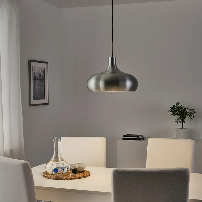 IKEA VÄXJÖ ВЭКШЁ, подвесной светильник, серебро, 38 см 104.664.56 фото №3