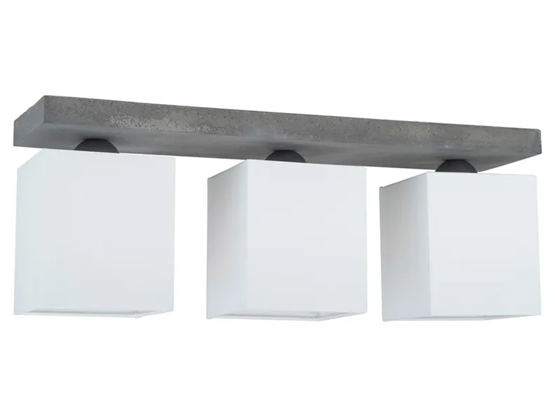 BRW Чудовий 3-точковий бетонний стельовий світильник біло-сірого кольору 073921 фото №1
