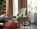 IKEA VEDBO ВЕДБУ, кресло c высокой спинкой, Окрашен в светло-зеленый цвет 305.522.26 фото thumb №2