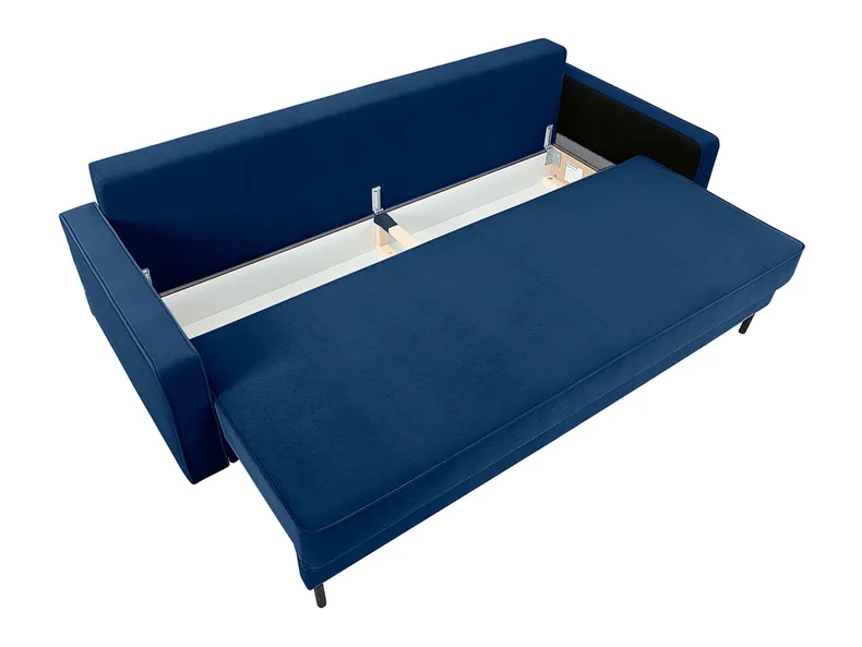 BRW Трехместный диван-кровать Bloom с велюровым хранилищем, темно-синий, Соло 263 синий SO3-BLOOM-LX_3DL-G1_B87958 фото №5