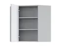 BRW Верхний кухонный шкаф Верди 60 см угловой левый светло-серый матовый, греноловый серый/светло-серый матовый FL_GNWU_60/72_L-SZG/JSZM фото thumb №3