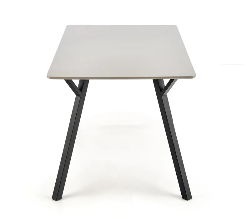 Стол кухонный HALMAR BALROG 140x80 см, каркас - черный, столешница - светло-серая фото №11