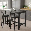 IKEA NORDVIKEN НОРДВІКЕН, барний стіл, чорний, 140x80x105 см 003.688.14 фото thumb №2