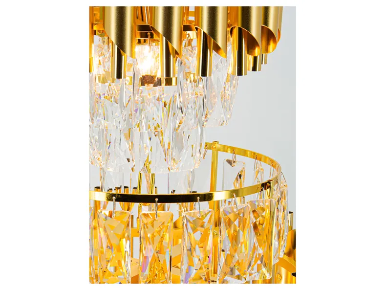 BRW Подвесной светильник Versailles 6-гранный металлический золотой 092943 фото №2