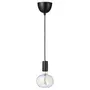 IKEA SUNNEBY СУННЕБЮ / MOLNART МОЛНАРТ, подвесной светильник с лампочкой, черный / многоцветный в форме эллипса 394.913.56 фото