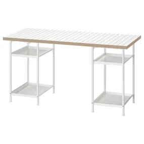 IKEA LAGKAPTEN ЛАГКАПТЕН / SPÄND СПЕНД, письмовий стіл, білий/антрацит, 140x60 см 695.638.46 фото