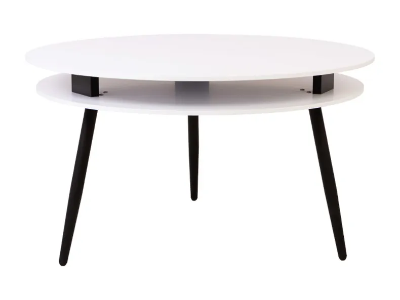 Стол обеденный BRW Fredo, 90 см, белый/черный BIALY фото №1