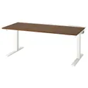 IKEA MITTZON МІТТЗОН, стіл регульований, електричний горіх / білий, 160x80 см 295.303.44 фото thumb №2