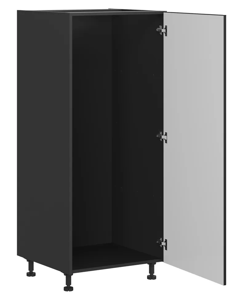 BRW Кухонный шкаф для встроенного холодильника Sole L6 60 см правый матовый черный, черный/черный матовый FM_DL_60/143_P-CA/CAM фото №3