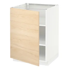 IKEA METOD МЕТОД, напольный шкаф с полками, белый / аскерсундский узор светлый ясень, 60x60 см 294.604.40 фото