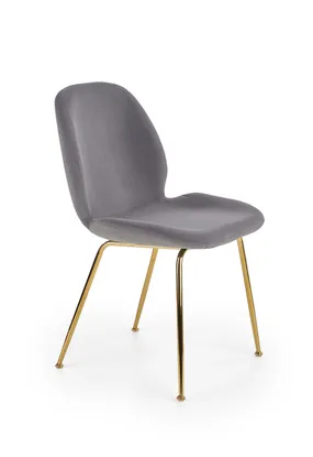 Кухонный стул HALMAR K381 серый/золотой фото