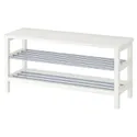 IKEA TJUSIG ЧУСИГ, скамья с полкой для обуви, белый, 108x34x50 см 701.527.02 фото thumb №1