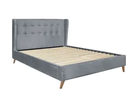Ліжко двоспальне HALMAR ESTELLA 160 160х200 см сірий фото
