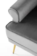 Крісло м'яке HALMAR SANTI сірий/золотий фото thumb №7