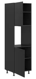 BRW Кухонный шкаф Sole L6 60 см левосторонний матовый черный, черный/черный матовый FM_DPS_60/207_L/L-CA/CAM фото thumb №3