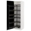 IKEA METOD МЕТОД, высокий шкаф с выдвижным модулем, белый / Лерхиттан с черными пятнами, 60x60x200 см 794.720.06 фото thumb №2
