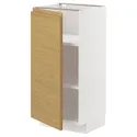 IKEA METOD МЕТОД, напольный шкаф с полками, белый / Воксторп имит. дуб, 40x37 см 495.386.26 фото thumb №1