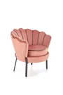 М'яке крісло HALMAR ANGELO рожевий/чорний фото