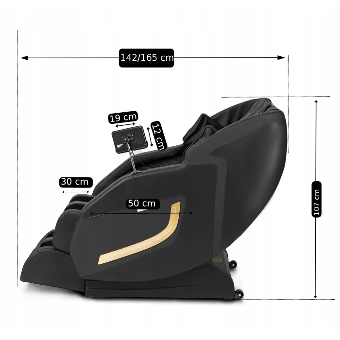 Масажне крісло MEBEL ELITE PX PRO MAX, екошкіра / чорний фото №22