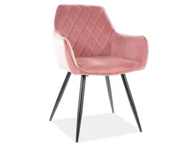 Кухонный стул SIGNAL LINEA Velvet, Bluvel 52 - античный розовый фото